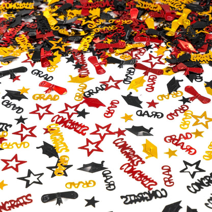 Gold and Black Graduation Confetti 2026, 1000 Pcs Congrats Grad Confetti Class of 2026 Party Table Centerpiece for 2026 Graduation Party Decorations