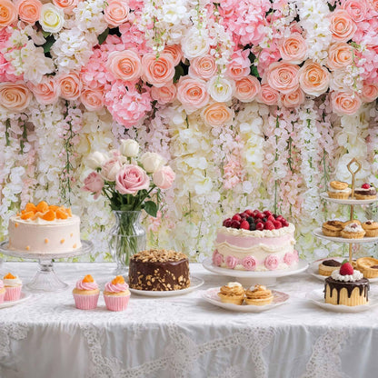 10x8ft Country Wedding Photography Backdrop Rustic Barn Door Photography Backdrop Farmhouse Pink Flower Cabin Wooden Birthday Baby Shower Wedding Bridal Party Banner Photo Booth Props Background