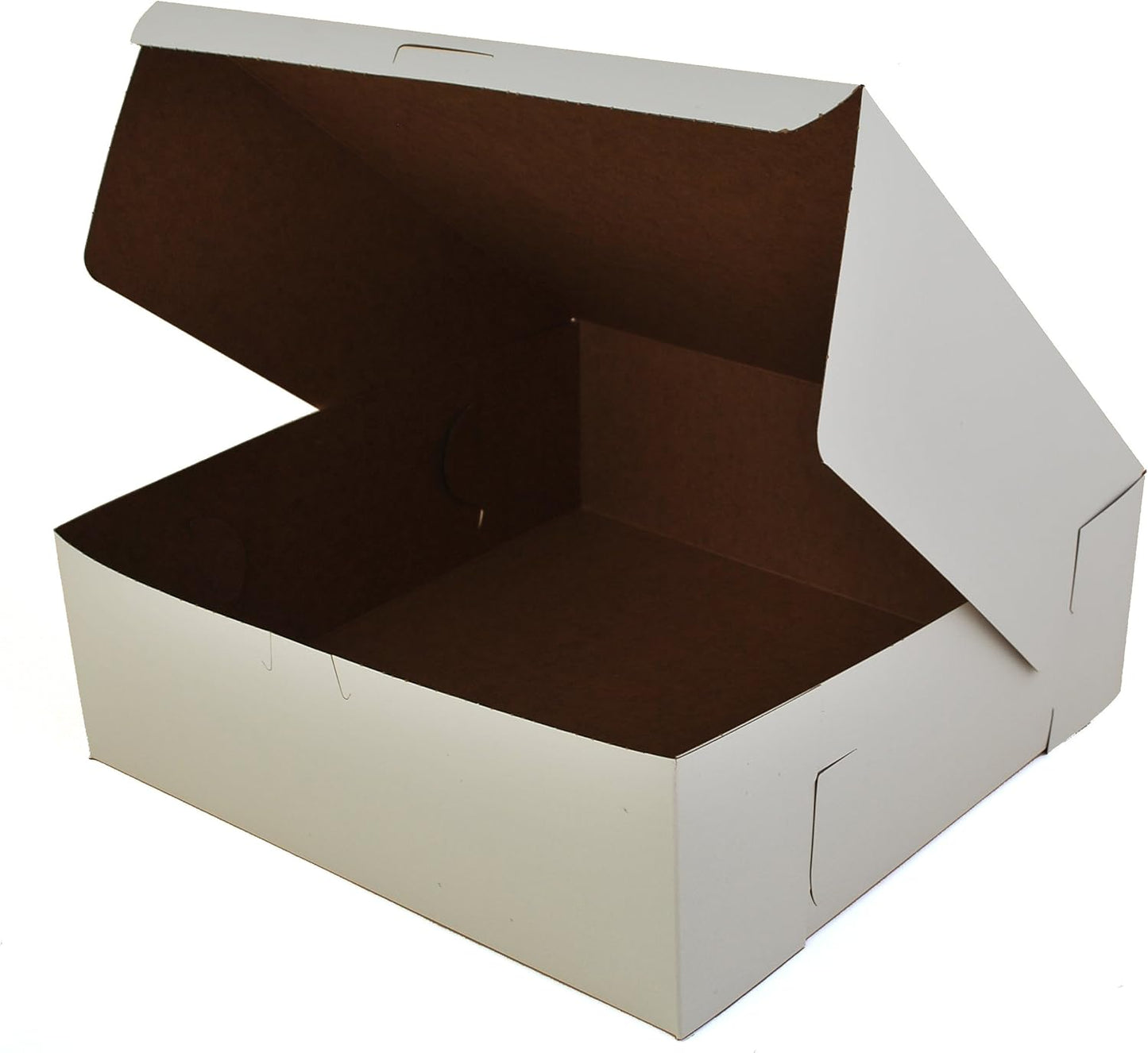 Southern Champion Tray 0989 Premium Clay-Coated Kraft Paperboard White Non-Window Lock Corner Bakery Box, 12" Length x 12" Width x 6" Height, White (Case of 50)