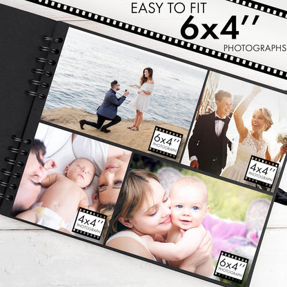 Bstorify Scrapbook Album 60 Pages (8 x 8 Inch) Brown Thick 200gsm Kraft Paper, Photo Album Scrapbook, Memory Book - Ideal for Your Scrapbooking Albums Art & Craft Projects