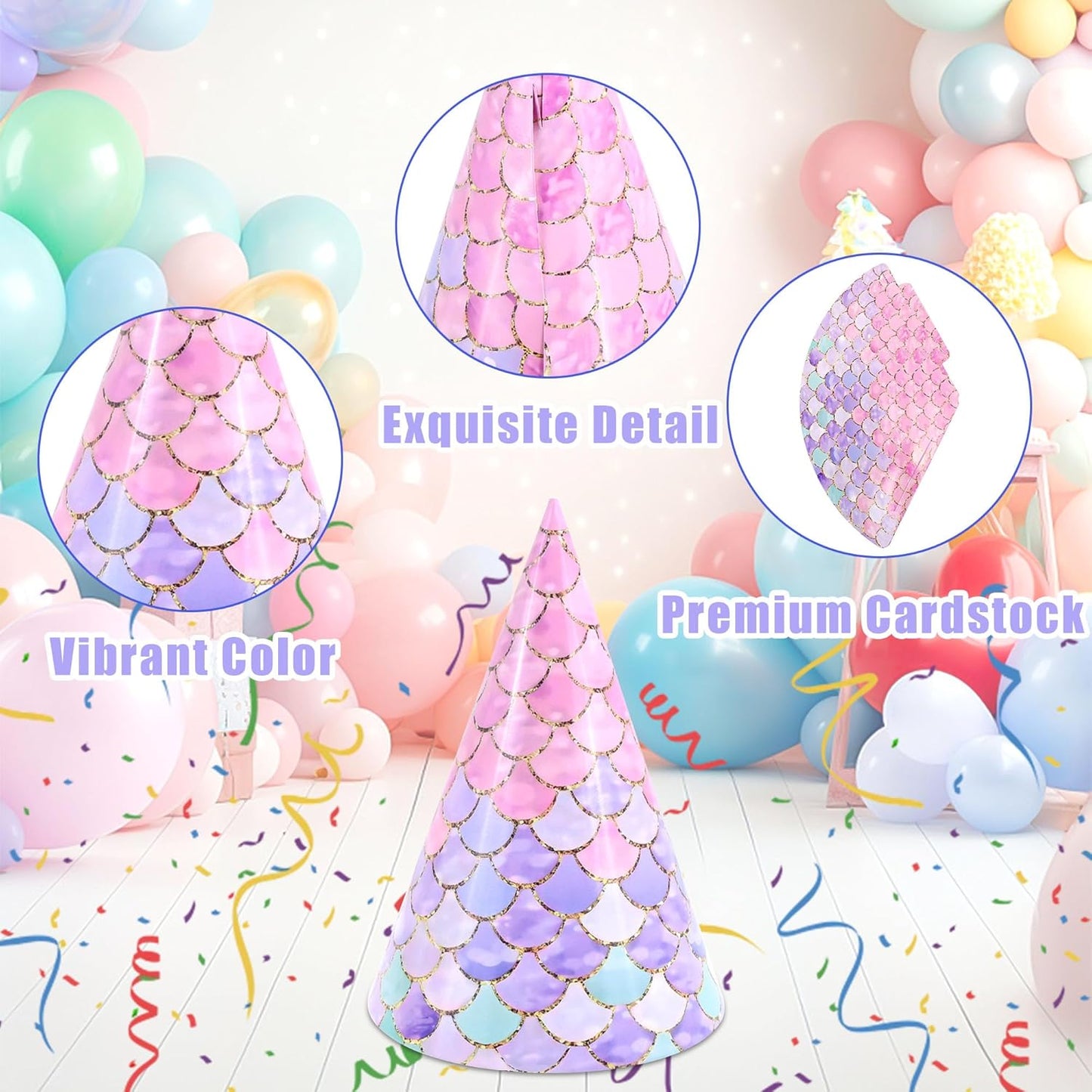 CANREVEL 12 PCS Party Hats for Adults, Party Headwear, Happy Birthday Hats, Birthday Party Decorations for Women Men
