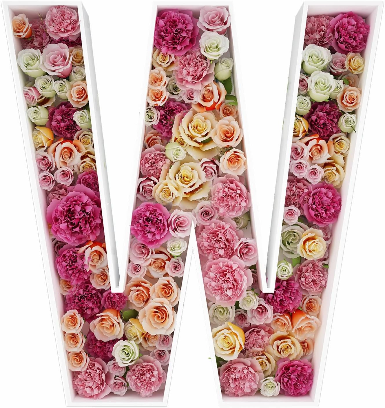 JW Passion - Premium Quality Made 3FT Tall Mosaic Balloon Frame Big Marquee Light Up Letters DIY Kit for Birthday Party Wedding Backdrop Decor Letter A Pre-Cut Foam Board
