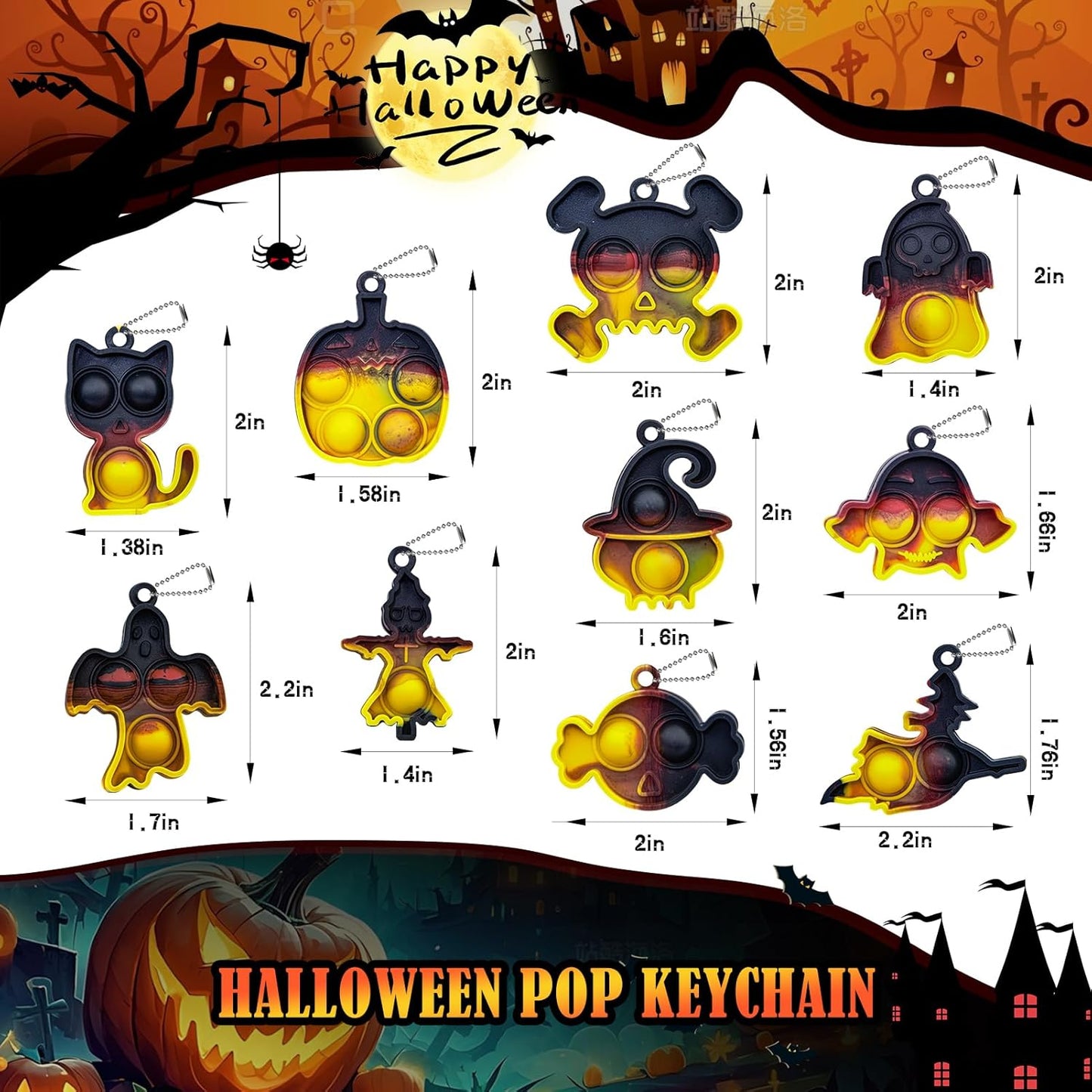 Pop Fidget Toys Bulk Its Party Favors for Kids 4-8 8-12 30 Pack Mini Pop Keychain It Small Fidgets for Classroom Prizes School End of Year Student Gifts from Teacher Birthday Goodie Bag Stuffers
