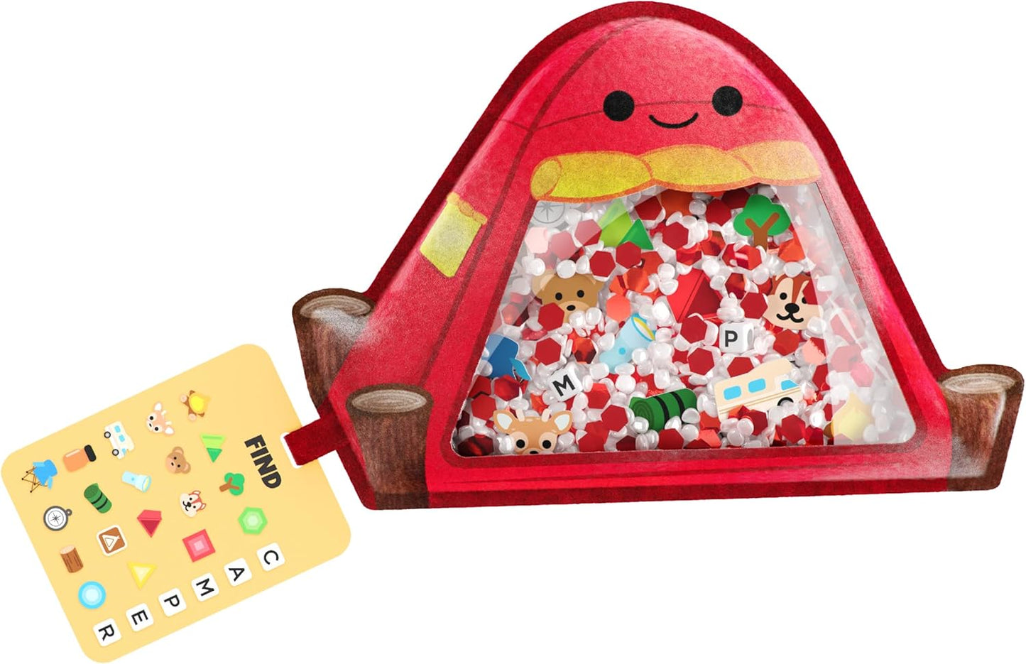 Vango BIZYBOO - The Original Seek & Find Plush - Hidden Object Search Problem Solving Educational Matching Game for Kids 2 and Up (Chill Bill)
