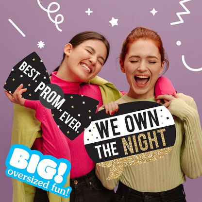 Big Dot of Happiness Prom - Photo Booth Props Kit, Dance Decorations, Photography Accessories, Party Decor- 20 Piece set
