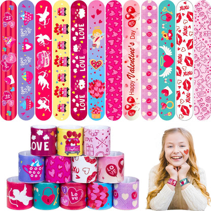 48 pcs 4th of July Slap Bracelets Toys, 4th of July Party Favors Supplies Patriotic Accessories Decorations