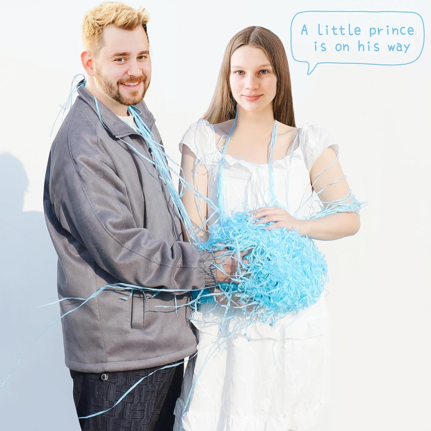 Streamer Poppers No Mess Party Hand Throw Confetti for Birthday/Wedding/Graduation 10 Pcs (Blue)