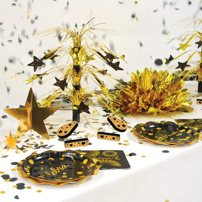 Beistle Gold and Black Plastic Metallic Noisemakers – 20 Pack, Party Supplies for New Year’s Eve Midnight Countdown Handouts, Birthday Parties, Festive Gatherings & Celebrations, 3” x 4.4”