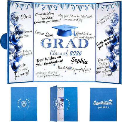 Green Graduation Party Decorations Class of 2026 - Extra Large 22" x 14" Graduation Guest Book to Sign Signature Board for Graduation Gifts Congrats Grad Party Favors Supplies Decor Keepsake