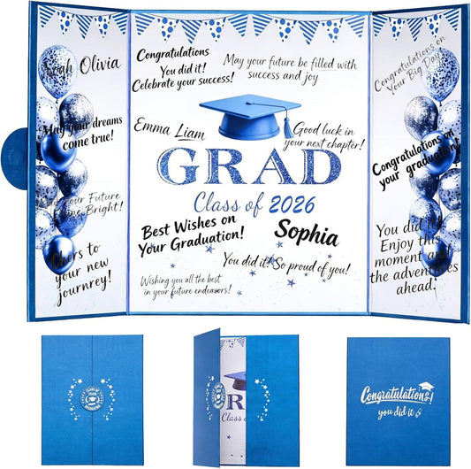 Green Graduation Party Decorations Class of 2026 - Extra Large 22" x 14" Graduation Guest Book to Sign Signature Board for Graduation Gifts Congrats Grad Party Favors Supplies Decor Keepsake