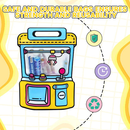 30 PCS Bulk Gift Bags for Kids with Handle,Children Large Goodie Bags with Stand-up Bottom, Grip Seal Party Favor Bag, Students Back to School Treat Bag, Cute Snack Candy Bags for Birthday, Classroom