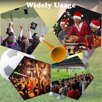 Collapsible Stadium Horn 24 Inch Vuvuzela Noise Makers Plastic Cheering Trumpet Blow Horns Noisemakers for Sporting Events Football Games School Sports Party Supplies Favors Accessories
