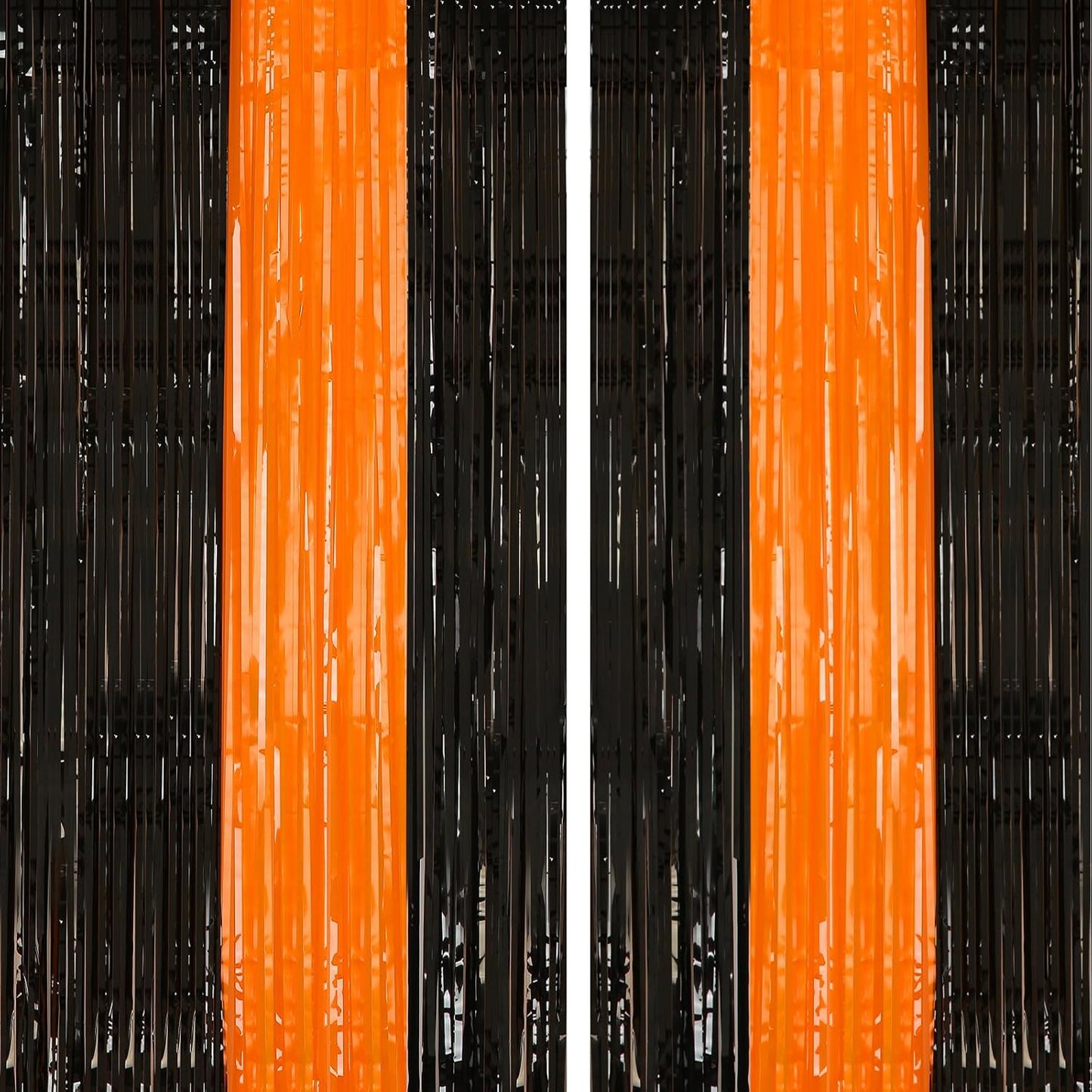 2 Pack 3.2ft x 8.2ft Silver Metallic Tinsel Foil Fringe Curtains, Door Streamer Photo Booth Backdrop for Birthday Graduation Engagement Bridal Shower Bachelorette Baby Shower Party Decorations