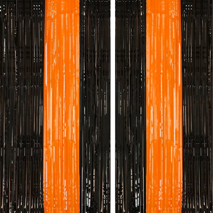 2 Pack 3.2ft x 8.2ft Silver Metallic Tinsel Foil Fringe Curtains, Door Streamer Photo Booth Backdrop for Birthday Graduation Engagement Bridal Shower Bachelorette Baby Shower Party Decorations
