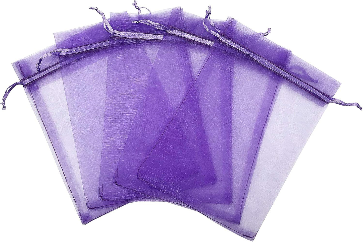 Jexila 120PCS Sheer Organza Bags 5X7 inches Mesh Drawstring Gift Bags Small for Jewelry Wedding Party Baby Shower Favor Bags (Rainbow )