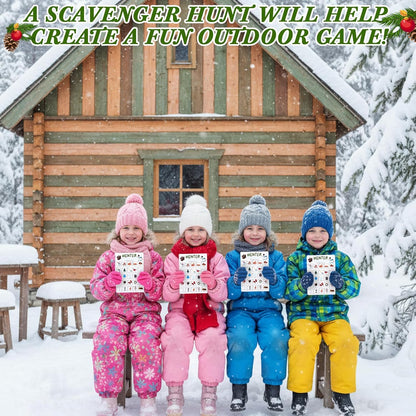 Hoolerry 30 Pcs Nature Scavenger Hunt for Kids Road Trip Game Car Spring Summer Easter Scavenger Hunt Cards Travel Activities Camping Games Outdoor Indoor Seek Activity for Kids Adults(Nature)