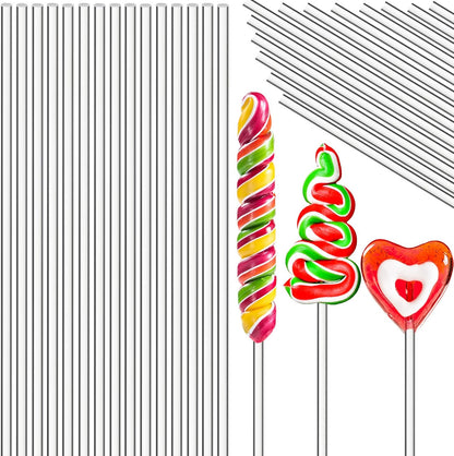 Zopeal 200 Pcs Acrylic Lollipop Sticks Clear Cake Pops Rods Cake Topper Candy Cupcake Treat Stick for Wedding Chocolate Cookie Dessert Handmade DIY Crafts Party Decor Gardening(6 x 0.12 Inches,Clear)