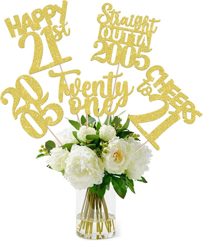 15 PCS 50th Birthday Centerpiece Sticks Fifty Happy 50th Straight Outta 1976 Table Flower Centerpieces Sticks Cheers to 50 Floral Decorations for 50th Birthday Party Centerpieces Supplies Black