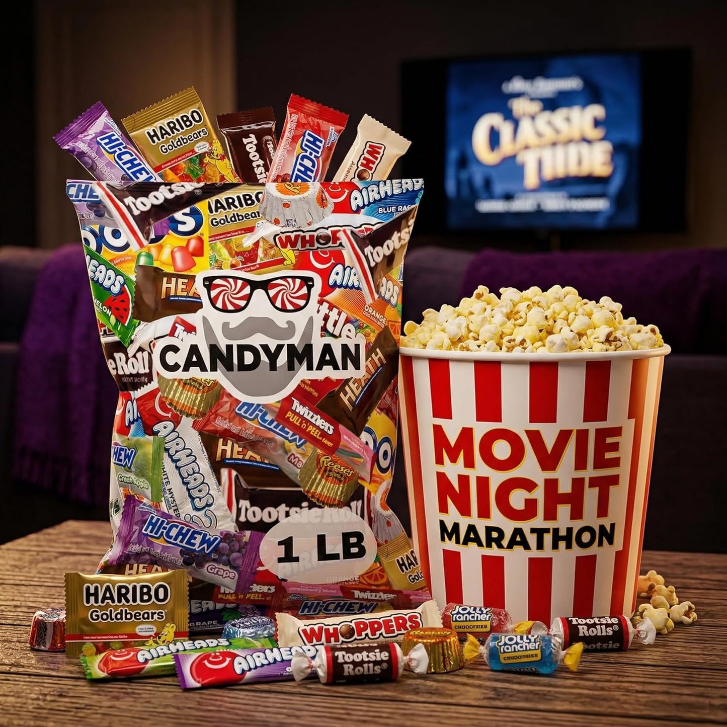CANDYMAN (5 LB) Chocolate Candy Variety Pack — Individually Wrapped Bulk Candy Mix, Fun & Mini Size Treats for, Pinata Fillers for Kids, Party Favors, Father's Day, Ship with Ice