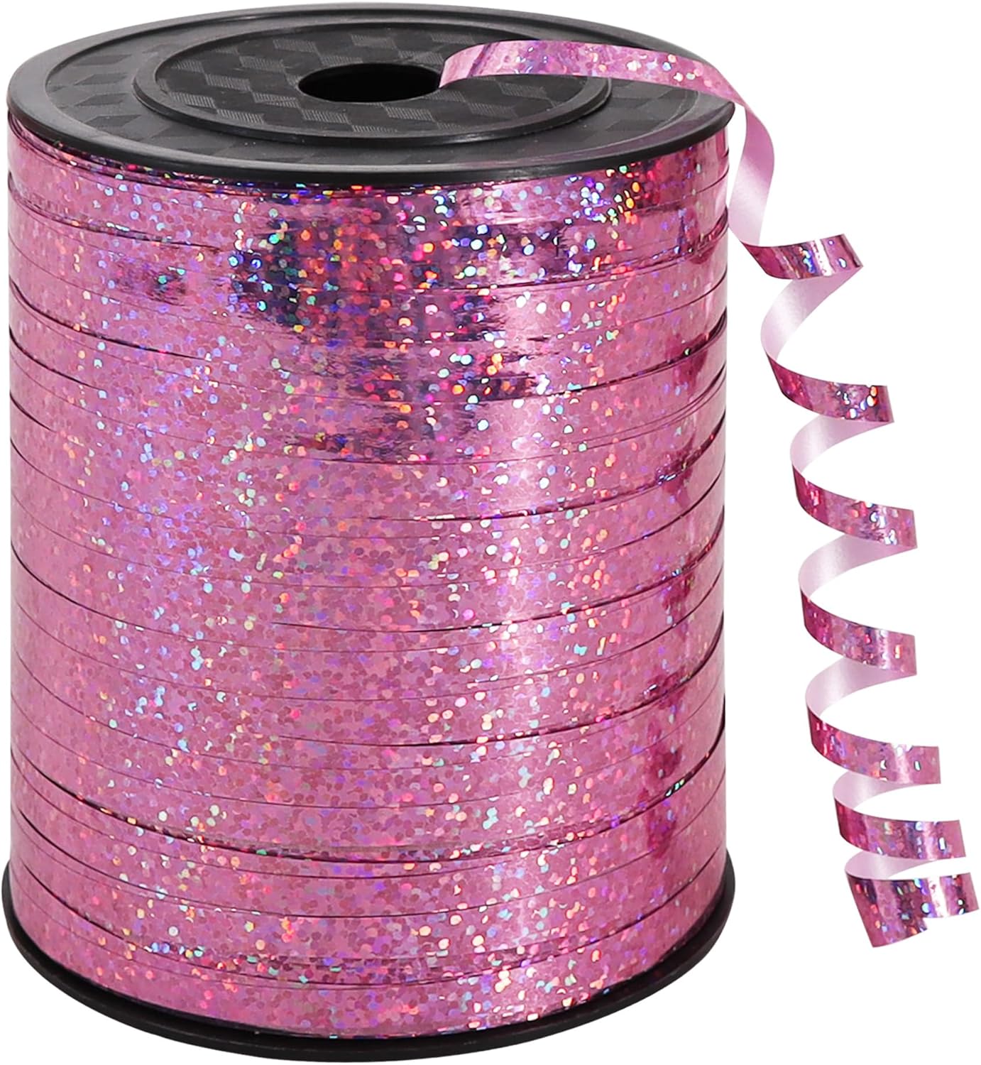 BEISHIDA 500 Yards Red Ribbon Crimped Curling, Balloon String Shiny Metallic Roll for Gift Wrapping Ribbon for Birthday Valentines Day Wedding Mother's Day Party Decorations
