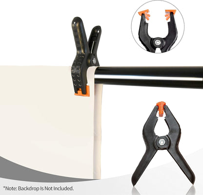 EMART 10x10FT Backdrop Stand, Photo Studio Back Drop Adjustable Stand with 6 Backdrop Clamps,2 Sandbags and Carry Bag,Heavy Duty Background Support System Kit for Photography,Parties,Wedding,Video