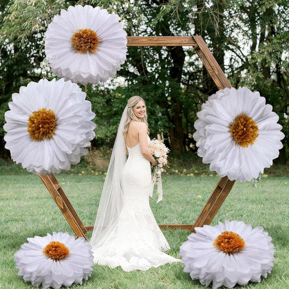 Chunful 5 Pcs 30'' 24'' Gaint Pastel Tissue Paper Flowers Decoration Large Hanging Tissue Paper Pom Poms Decor for Pastel Birthday Bachelorette Wedding Baby Shower Bridal Shower Easter Party Decor