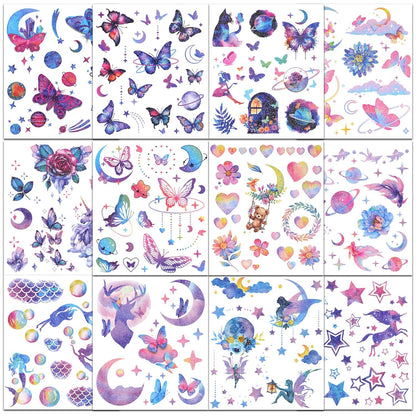 Ozepao Dinosaur Glitter Temporary Tattoos for Kids - 160 Styles - Dino Party Favors, Birthday Party Supplies, T-rex Decorations