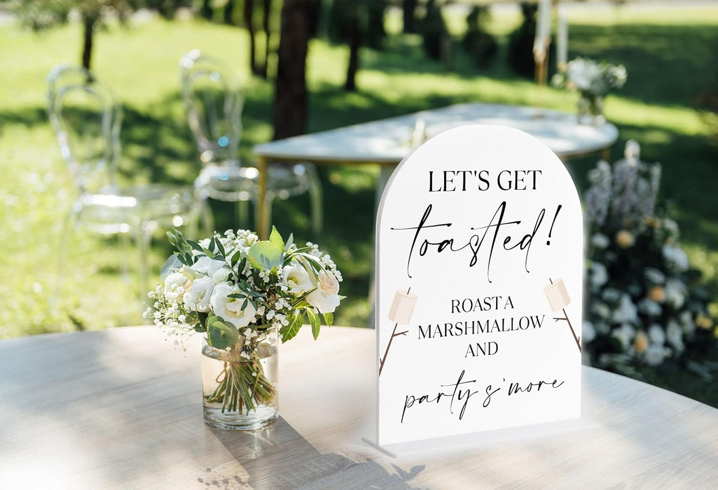 Audio Guest Book Sign, White Arch Acrylic Wedding Sign, Audio Guest Book Wedding Phone, Bridal Shower Decor, Engagement Party Decor, Centerpiece Table Decorations Party for Bride and Groom-14