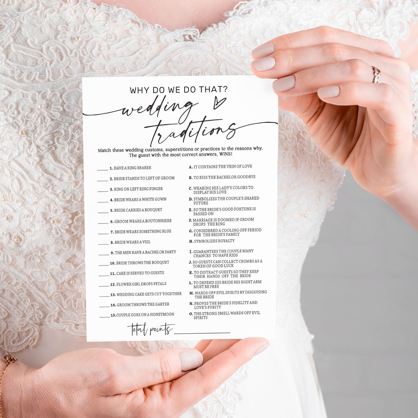 Bridal Shower Bingo, What Will The Bride to Be Receive, 25Pcs Bridal Bingo Game Cards, Engagement Party Games for Guests, Minimalist White Wedding Party Supplies - A18
