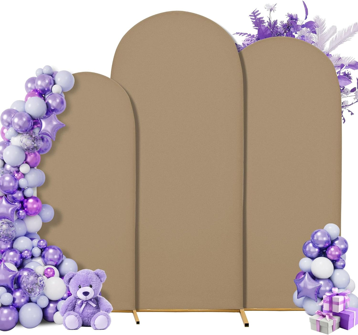 3-Piece Arch Cover Bundle – 7.2FT, 6.6FT & 6FT Stretch Spandex Backdrop Set – Wedding, Birthday & Photo Booth Arch Covers for Every Event