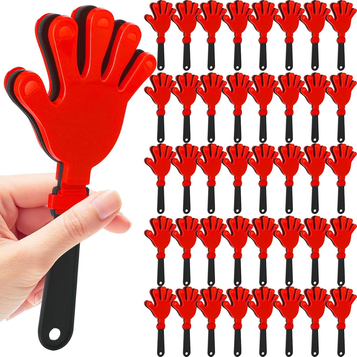 48 Pack Hand Clappers 7.5 Inch Noisemakers Bulk for Team Sports School Events Party Favors(Blue and White)