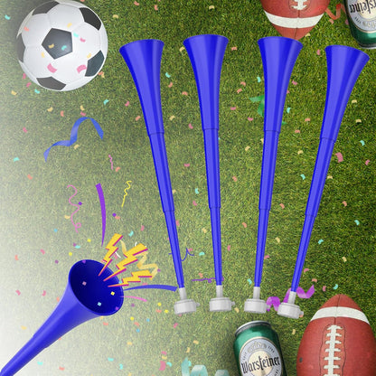 Collapsible Stadium Horn 24 Inch Vuvuzela Plastic Trumpet Blow Horns Noise makers for Sporting Events School Sports Football Games Party Supplies Favors Accessories (Black)