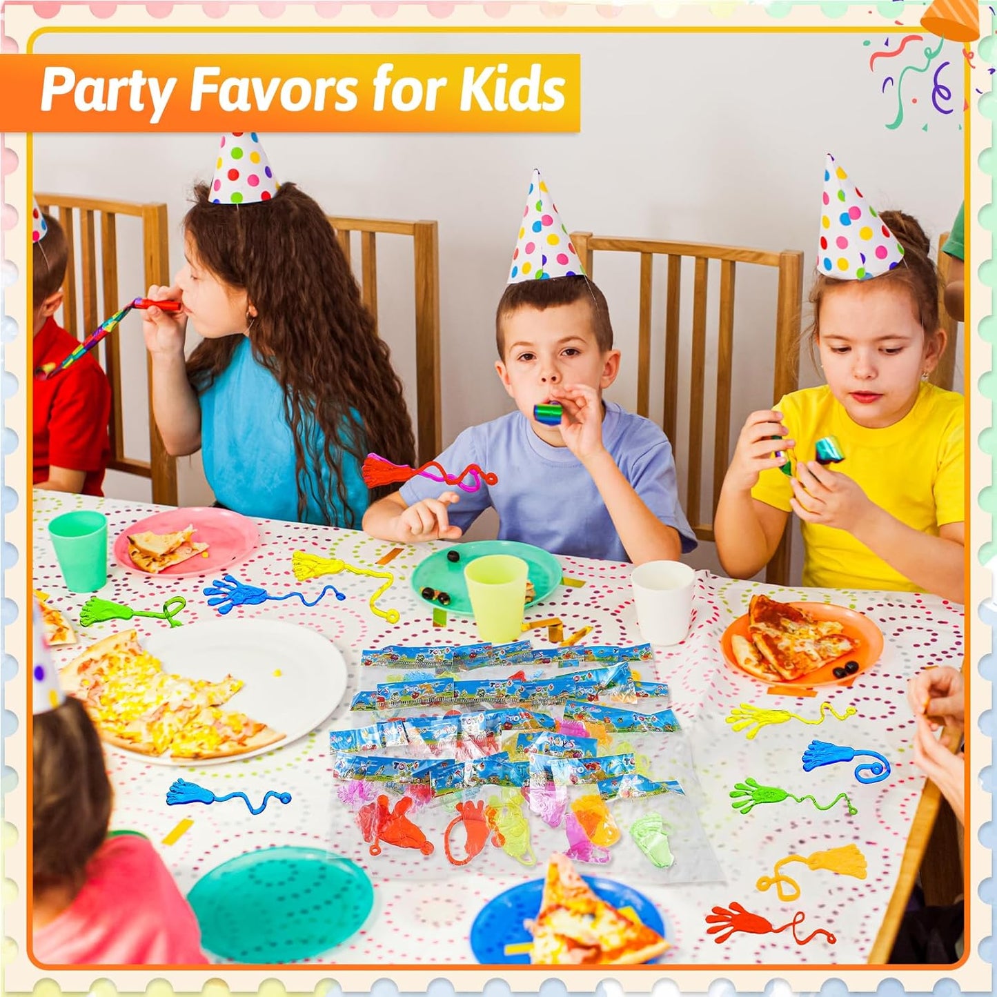 50 PCS Glow Sticky Hands Kindergarten Graduation Gifts Party Favor for Kids Holiday Traditions Goodie Bags Stuffers Glow Sticky Hands Toys End of Year Student Gifts Classroom Prizes Treasure Box