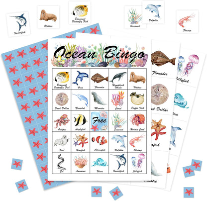 Book Bingo Game, Reading Party Bingo Cards Set, Read Themed Party Games Supplies for Book Lovers, Adults Family Friends Holiday Activities Favors Decorations for 24 Player, 01