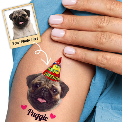 96 PCS Dog Pet Pre-Cut Temporary Tattoos for Kids | Super Cute First Themed Birthday Party Favors, Supplies, Decorations, Animal Fake Tattoo Stickers (Multiple)