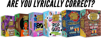 Lyrically Correct '90s & 2000s Music Trivia Card Game - Hip Hop and R&B Edition - Finish the Lyrics Challenge, Fun for Adults, Party or Family Night