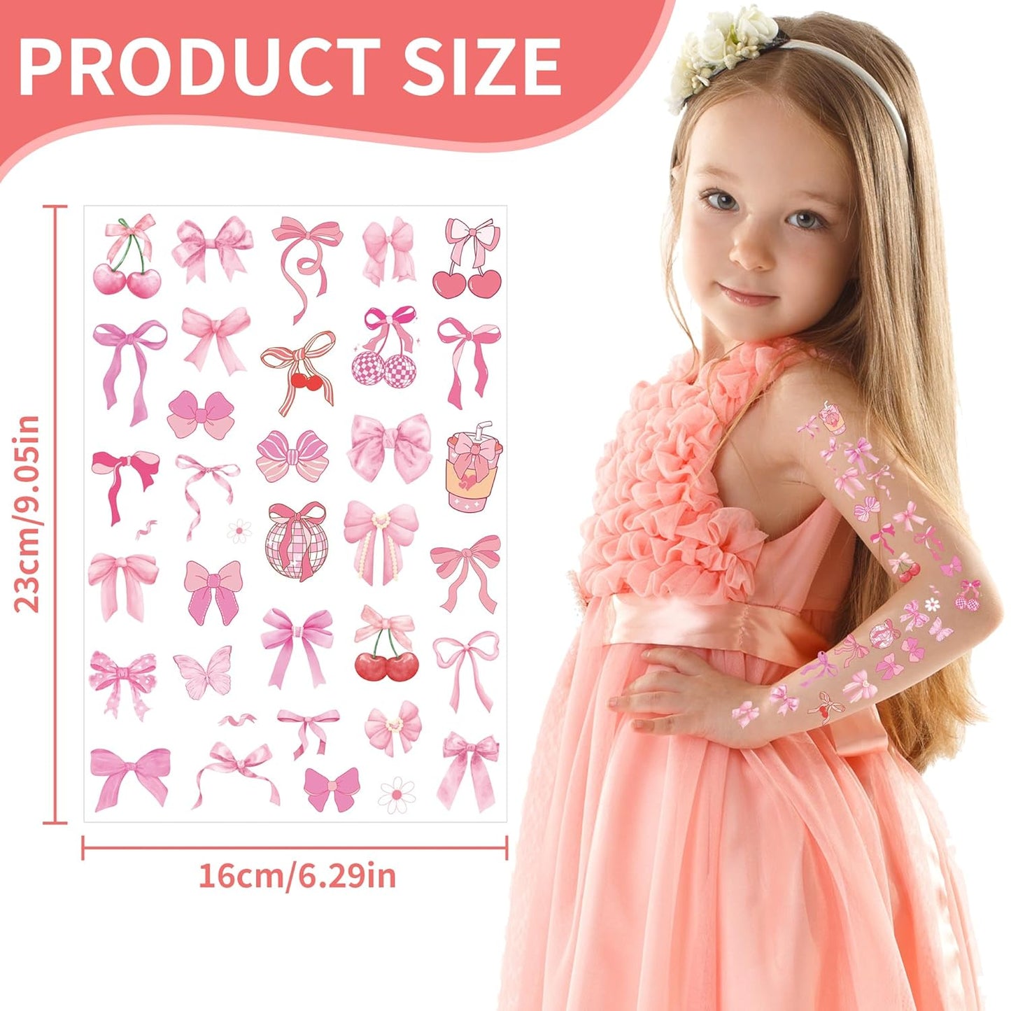 Gymnastic Temporary Tattoos Stickers - 200+ Sport Tattoo for Birthday Party Decorations, Dance Favors Supplies for Girls Boys, School Class Prize(8 Sheets)
