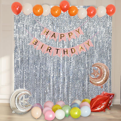 4 Pack Wavy Champagne Gold Metallic Tinsel Foil Fringe Curtains Backdrop - 3.3X6.6ft Foil Fringe Backdrop for Parties | Door Streamers for Birthday | Photo Booth Backdrops Party Decor