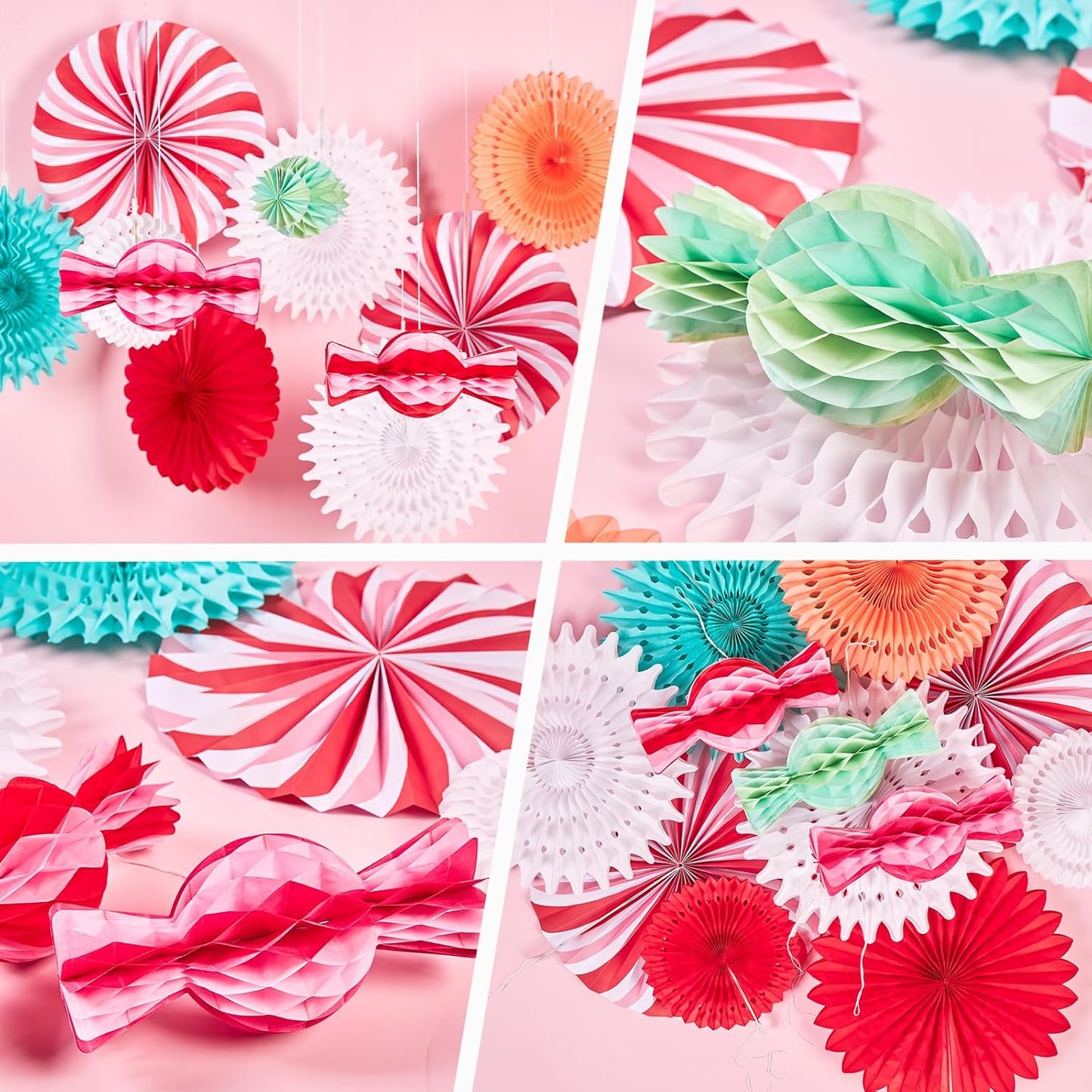 Easy Joy Paper Leaves Decorations for Wall Paper Fans Classroom Decoration Leaves Backdrop Decor Wall Decor,Set of 9