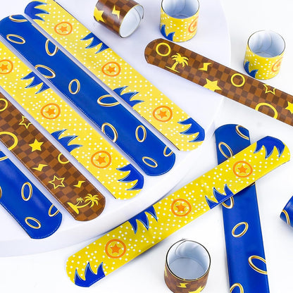 Cartoon Animation Slap Wristband, 24 Pack - Birthday Party Supplies, Cartoon Theme Bracelets Goodie Bag Fillers for Birthday & Theme Parties