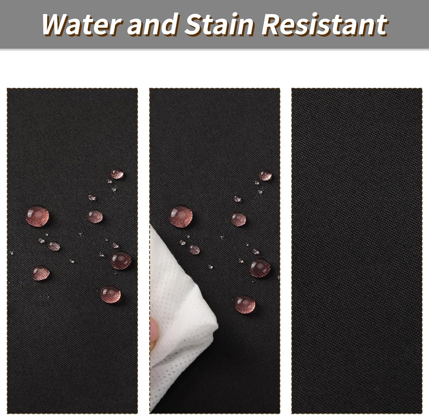 Fixwal Black Spandex Tablecloth for Rectangle Table 6ft, Table Skirt for Folding Table, Table Cover for Party, Show, Wedding and Birthday