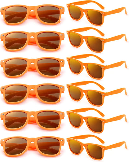 Party Sunglasses Bulk - Adult Retro Plastic Pack of 12 Vintage Sunglasses for Men Women - Party Favors