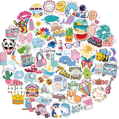 Wninbu 200 PCS Cute Stickers for Kids,Water Bottle Sticker Pack for Teens Girls Boys,Waterproof Vinyl Animal Stickers for Water Bottles,Skateboard,Laptop Students Classroom Decor Prizes (Cute 200 pcs)