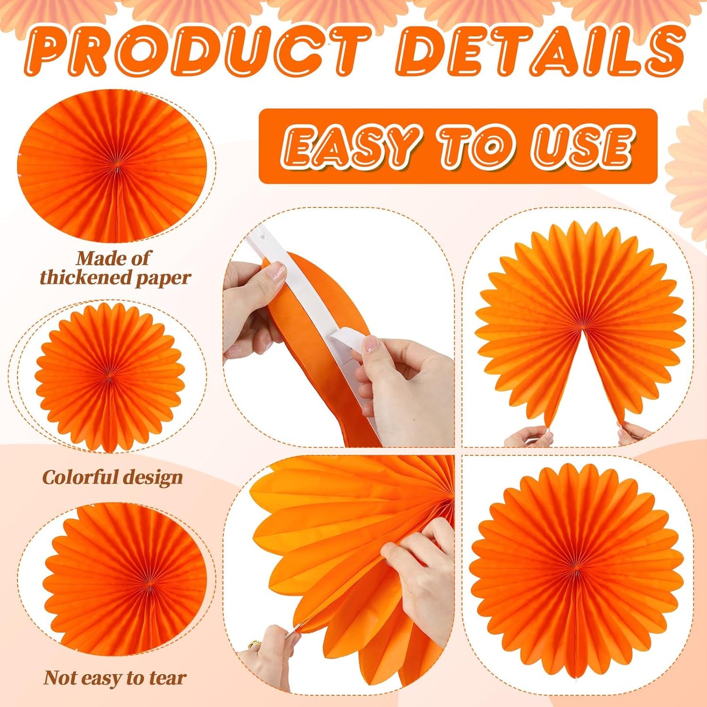 BestoFun 12PCS Paper Fans Hot Pink Party Decorations Tissue Paper Flowers Decorations Paper Fans Party Decorations for Girl Groovy Birthday Baby Shower Wedding Bachelorette Room Wall Hanging Décor