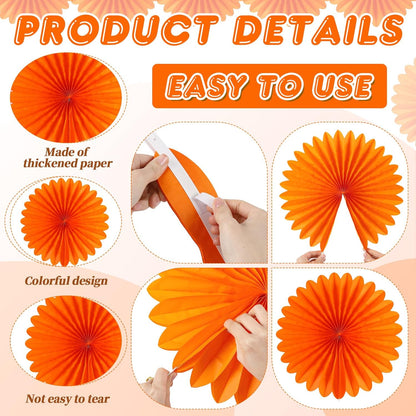 BestoFun 12PCS Paper Fans Hot Pink Party Decorations Tissue Paper Flowers Decorations Paper Fans Party Decorations for Girl Groovy Birthday Baby Shower Wedding Bachelorette Room Wall Hanging Décor