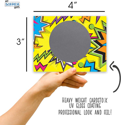 My Scratch Offs - Customizable Scratch-Off Cards Graffiti Design for Prizes, Classroom Rewards & Teacher Supplies, 50 Pack