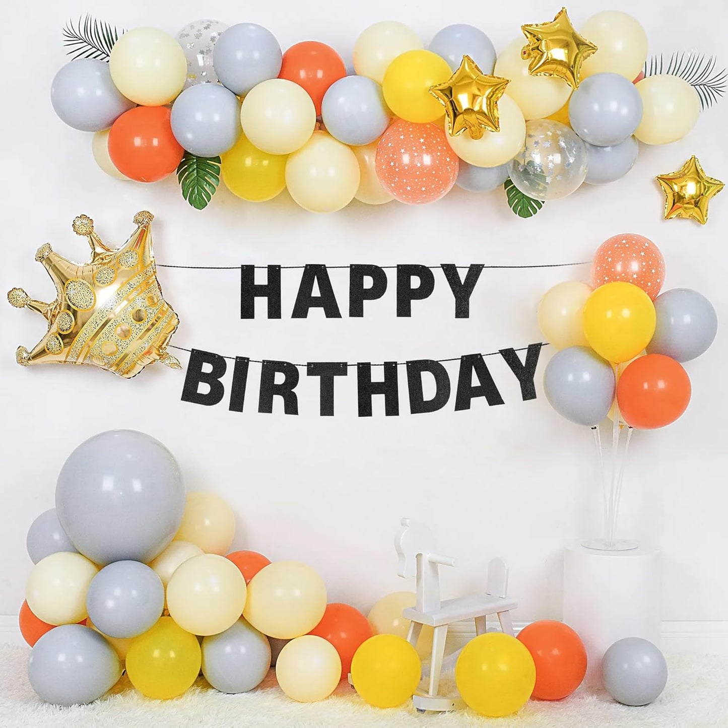 DIY Banner Kit with Letters Glitter Banner Letters Customizable Birthday Banners Graduation Banner Custom Party Hanging Banner for Graduation Wedding Party Baby Shower Decoration(Gold)