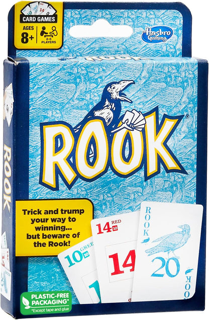 Hasbro Gaming Rook Card Game | Family Games for Kids, Teens, and Adults | 2 to 6 Players | Bidding and Trick-Taking Games | Fun Summer Activities | Vacation Travel Essentials | Ages 8+