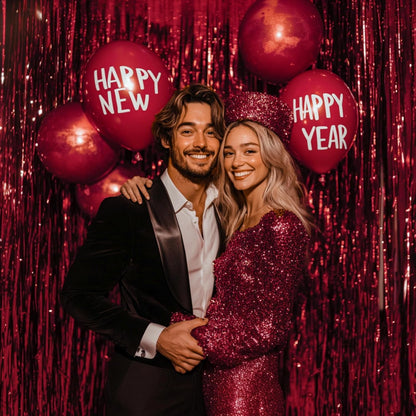 PartyWoo Silver Streamers 3pcs Tinsel Backdrop 8.2FT Metallic Tinsel Foil Fringe Streamer Curtains Party Photo Booth Backdrop for Graduation Baby Shower Bachelorette Wedding Disco Party Decorations