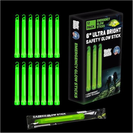 PartySticks Glow Sticks Party Supplies for Kids and Adults (25pk Assorted) - 6 Inch Bulk Glow Light Up Sticks Party Favors, Glow in the Dark Party Decorations, Waterproof Nontoxic Glow Necklaces